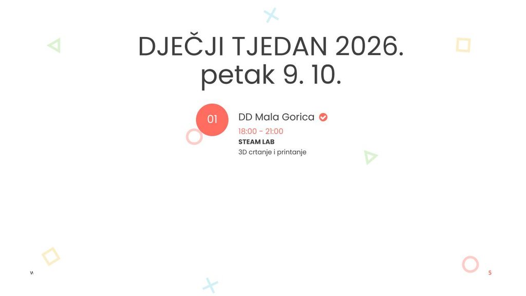 Dječji tjedan 2026.petak